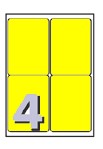 LABEL LINE 301 FLURO LASER LABEL 4SHT 991X139MM YELLOW PK100SHTS