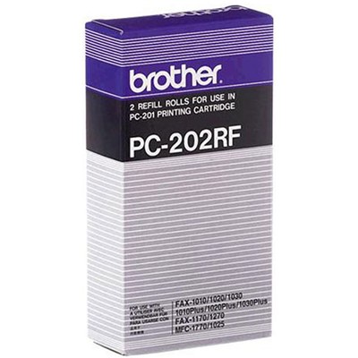 BROTHER PC202RF PLAIN PAPER THERMAL FAX FILM REFILL ROLL PK2