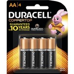 DURACELL MN1500 DURALOCK ALKALINE COPPERTOP BATTERY AA PACK 4 