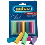 CELCO 0291170 PENCIL GRIP TRIANGULAR ASSORTED COLOURS PK5