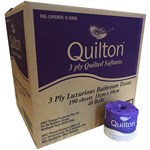 QUILTON SORBENT LUXURY TOILET PAPER 3PLY 190 SHEET ROLL CARTON 48 ROLLS