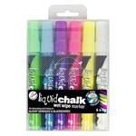 TEXTA 0400590 JUMBO LIQUID CHALK MARKER WET WIPE BULLET ASSORTED WALLET 6