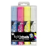 TEXTA 0400600 LIQUID CHALK MARKER  WET WIPE CHISEL ASSORTED WALLET 4