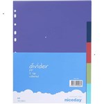 NICEDAY 119821 ECONOMY DIVIDER POLYPROPYLENE A4 5 TAB