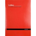 COLLINS 10230 A24 SERIES ACCOUNT BOOK DOUBLE LEDGER FEINT RULED STAPLED 24 LEAF A4 RED