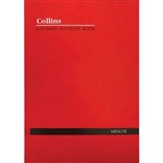 COLLINS A24 SERIES ACCOUNT BOOK MINUTE FEINT RULED STAPLED 24 LEAF A4 RED