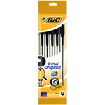 BIC CRISTAL BALLPOINT PENS MEDIUM BLACK PACK 5