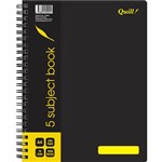 QUILL Q596 5SUBJECT NOTE BOOK SPIRALBOUND 70GSM 250 PAGE A4