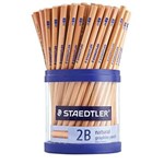 STAEDTLER 13060N2KP NATURAL GRAPHITE PENCILS 2B CUP 100