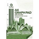 OLYMPIC GH225 GRAPH PAD 2MM SQUARES 70GSM 25 LEAF A4
