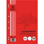 OLYMPIC LOOSE LEAF REFILL REINFORCED 500 SHEETS 55GSM A4