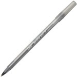 BIC 7202197 ROUND STIC BALLPOINT PENS MEDIUM BLACK BOX 12