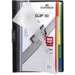 DURABLE 2236401 DURACLIP DOCUMENT FILE PORTRAIT 50 SHEET CAPACITY WITH 5 COLOURED INDEX TABS A4 BLACK