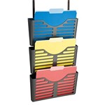 ESSELTE 30026 VERTICALMATE FILE POCKET X3 WITH PARTITION HANGER CHARCOAL