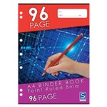 BINDER BOOK SOVEREIGN A4 8MM RULED 96PG