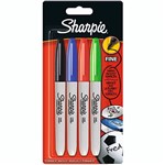 SHARPIE PERMANENT MARKER FINE POINT 10MM BUSINESS COLOUR PACK 4