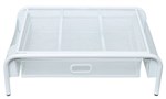 DESK RISER IN WHITE MESH WITH DRAWER