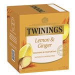 TWININGS TEABAGS LEMON AND GINGER PACK 10