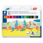STAEDTLER NORIS CLUB JUMBO COLOURING MARKERS WALLET 12