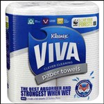 KLEENEX VIVA PAPER HAND TOWEL 225CM X 21CM 60 SHEETS PER ROLL TWIN PACK