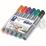 STAEDTLER 356 LUMOCOLOR FLIPCHART MARKER WALLET 6