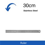 GNS STAINLESS STEEL RULER 300MM SILVER