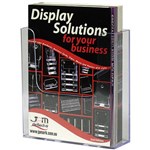 DEFLECTO 39113 BROCHURE HOLDER WALL MOUNT EXTRA CAPACITY A5 CLEAR