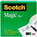 3M 810 SCOTCH MAGIC TAPE 12MM X 33MTR REFILL ROLL
