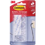 3M 17301CLR COMMAND ADHESIVE CORD CLIPS MEDIUM CLEAR PK4