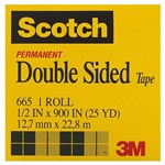 3M 665 SCOTCH DOUBLE SIDED COATED TAPE 13MM X 23MTR