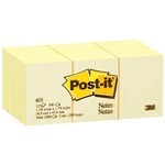 3M POSTIT NOTES ORIGINAL NOTES 36MM X 48MM YELLOW PACK 12
