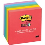 3M 6545SSAN POSTIT SUPER STICKY NOTE 76X76MM 90SHTS PER PAD ASSORTED NEON ELECTRIC GLOW PK5