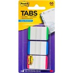 3M 686LGBR POSTIT DURABLE FILING TABS 254MM X 38MM WHITE WITH RED GREEN BLUE TIPS PK66