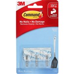 3M 17067CLR COMMAND ADHESIVE UTENSIL HOOK 3 HOOKS AND 4 STRIPS CLEAR