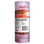 3M 500 SCOTCH EVERYDAY TRANSPARENT TAPE 18MM X 33MTR BULK PACK PK8
