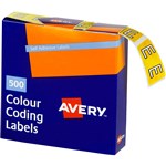 AVERY 43205 LATERAL FILE LABEL SIDE TAB E COLOUR CODE 25 X 38MM YELLOW PACK 500