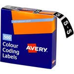 AVERY 43219 LABEL SIDE TAB S COLOUR CODE 25 X 38MM DARK GREEN PACK 500