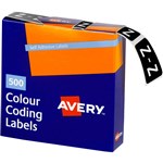 AVERY 43226 LABEL LETTER Z 25X38MM GREY BX500
