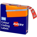 AVERY 43240 LABEL NUMBER 0 25X38MM PINK BX500