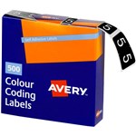 AVERY 43245 LABEL NUMBER 5 25X38MM DARK GREEN BX500