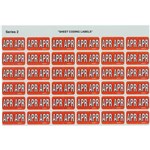 AVERY 43404 SIDE TAB LABEL APR COLOUR CODE 23 X 38MM RED PK180