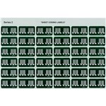 AVERY 43407 SIDE TAB LABEL JUL COLOUR CODE 23 X 38MM DARK GREEN PK180