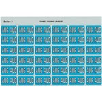 AVERY 43408 SIDE TAB LABEL AUG COLOUR CODE 23 X 38MM LIGHT BLUE PK180
