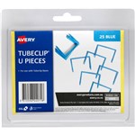 AVERY 44007B TUBE CLIP U PIECE BLUE PACK 25