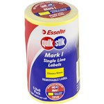 QUIKSTIK 48265 MARK I LABELS REMOVABLE FLUORO YELLOW 1500 LABELSROLL 22X12MM BX5