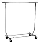 R12332CH COLLAPSIBLE SALESMAN RACK SINGLE RAIL LOCKABLE CASTORS