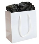 EXTRA SMALL WHITE LAMINATED EUROPEAN GIFT BAG PK200 165mm L x 90mm H x 165mm Gusset   SHIPS FROM SYDNEY