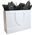 MEDIUM WHITE LAMINATED EUROPEAN GIFT BAG PK100 330mm L x 125mm H x 250mm Gusset  SHIPS FROM SYDNEY
