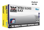 AUSTRALIAS 1 TGC BLACK NITRILE DISPOSABLE GLOVES BOX100  MEDIUM SHIPS FROM SYDNEY