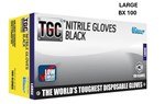 AUSTRALIAS 1 TGC BLACK NITRILE DISPOSABLE GLOVES BOX 100 LARGE SHIPS FROM SYDNEY
